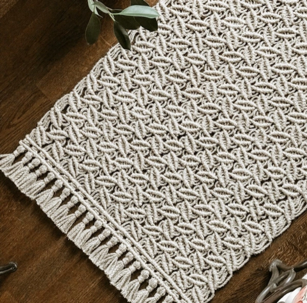 Macrame Rug - 100cmx150cm, natural